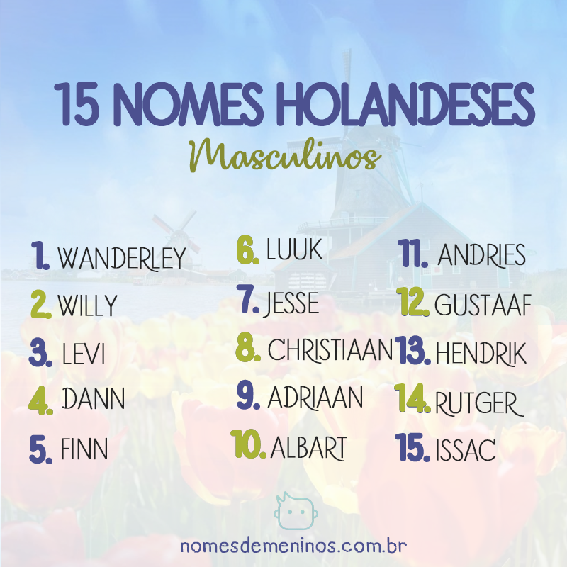  15 nama Belanda lelaki dan maknanya untuk menamakan anak anda